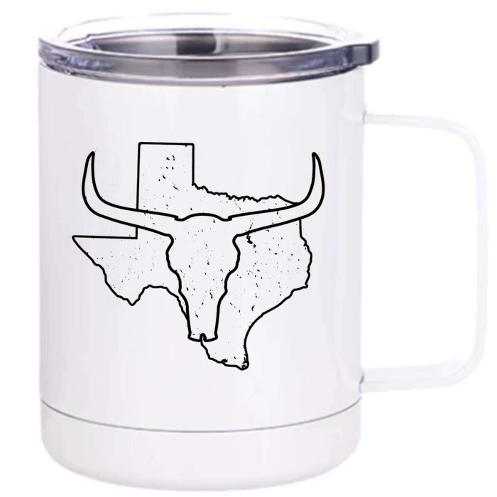 Texas Longhorns Front & Back 12oz Stainless Steel Tumbler Cup