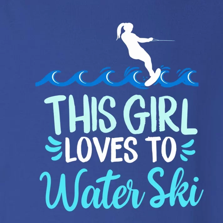 This Loves To Water Ski Gift Toddler Long Sleeve Shirt