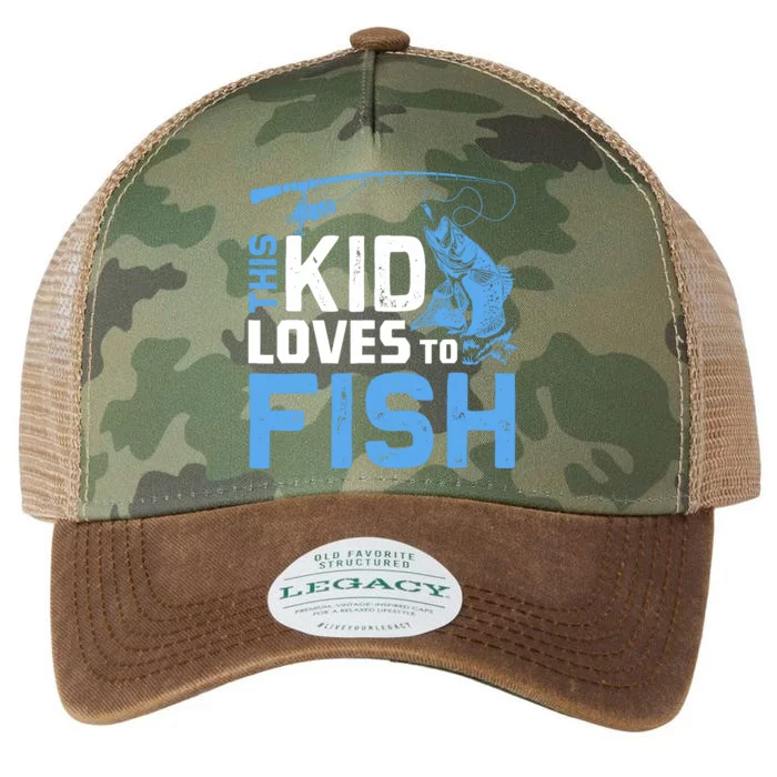 This Loves To Fish Funny Fishing Fisherman Gift Legacy Tie Dye Trucker Hat