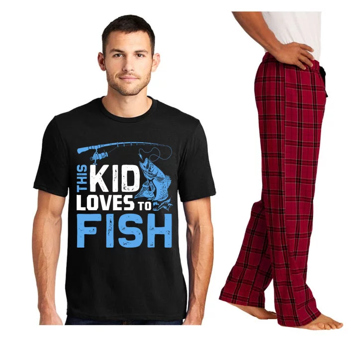 This Loves To Fish Funny Fishing Fisherman Gift Pajama Set