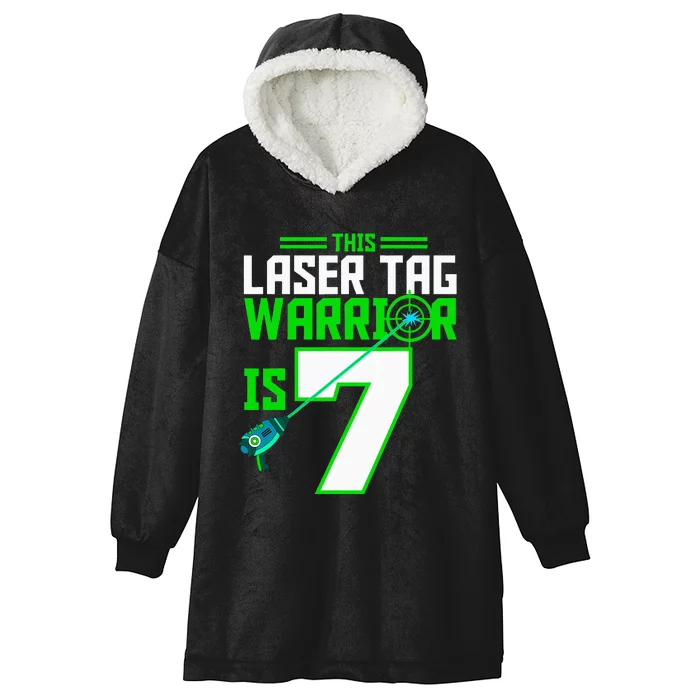 This Laser Tag Warrior Is 7 Gaming Birthday Party Hooded Wearable Blanket