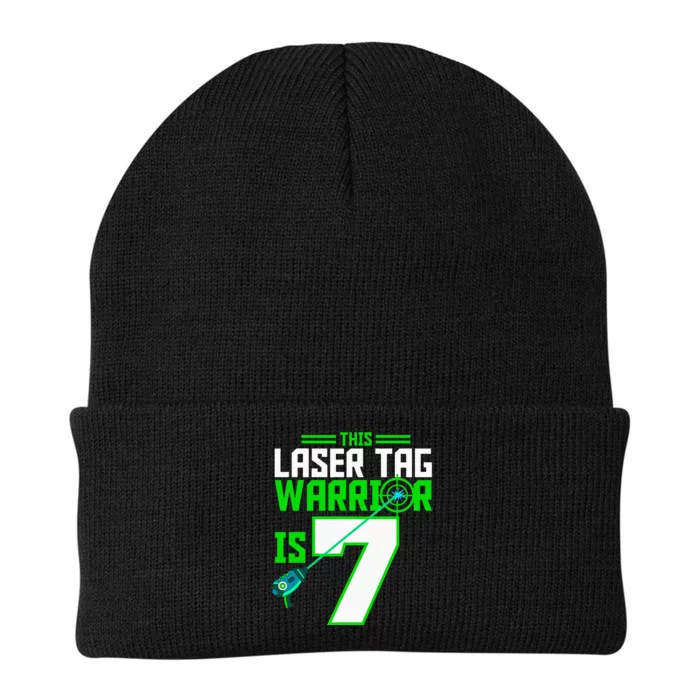 This Laser Tag Warrior Is 7 Gaming Birthday Party Knit Cap Winter Beanie