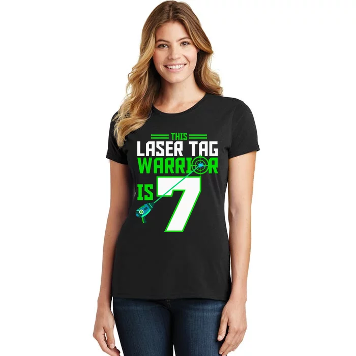 This Laser Tag Warrior Is 7 Gaming Birthday Party Women's T-Shirt