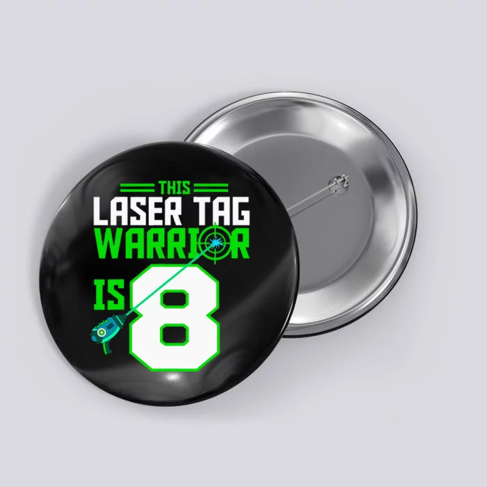 This Laser Tag Warrior Is 8 Gaming Birthday Party Button