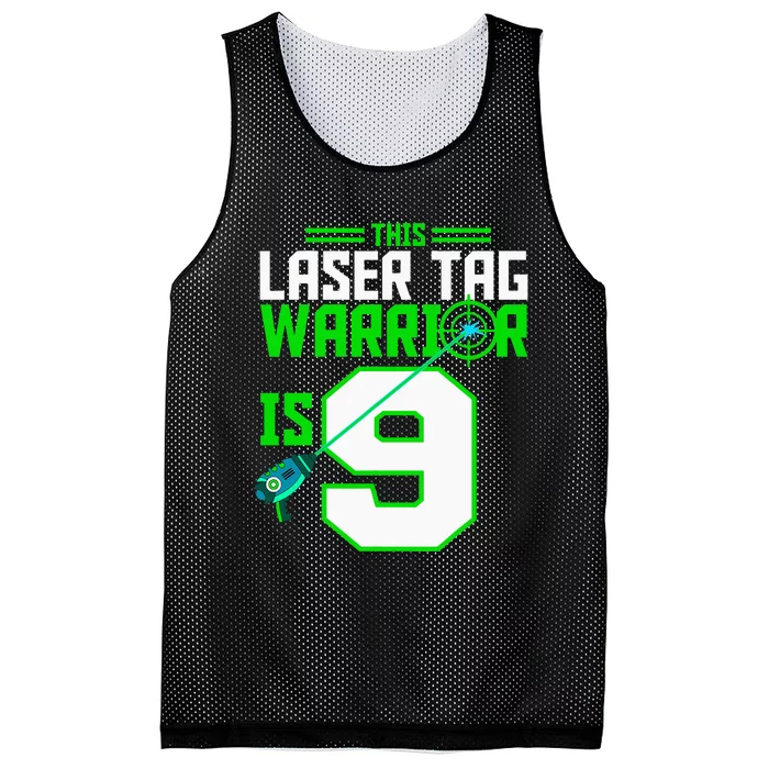 This Laser Tag Warrior Is 9 Gaming Birthday Party Mesh Reversible Basketball Jersey Tank