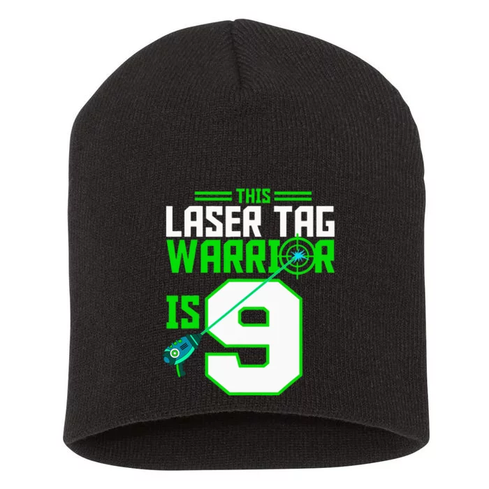 This Laser Tag Warrior Is 9 Gaming Birthday Party Short Acrylic Beanie