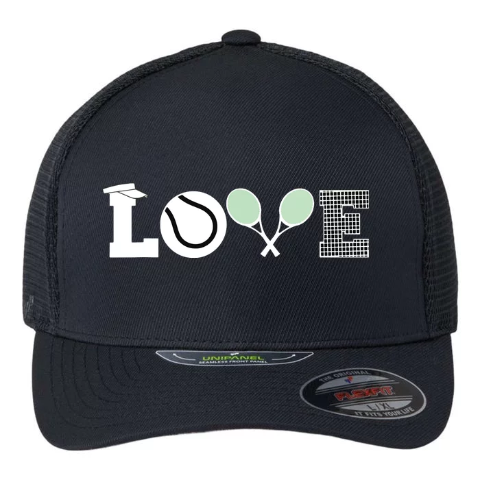 Tennis Love Tennis Fan Tennis Player Gift Tennis Lover Flexfit Unipanel Trucker Cap