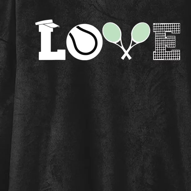 Tennis Love Tennis Fan Tennis Player Gift Tennis Lover Hooded Wearable Blanket