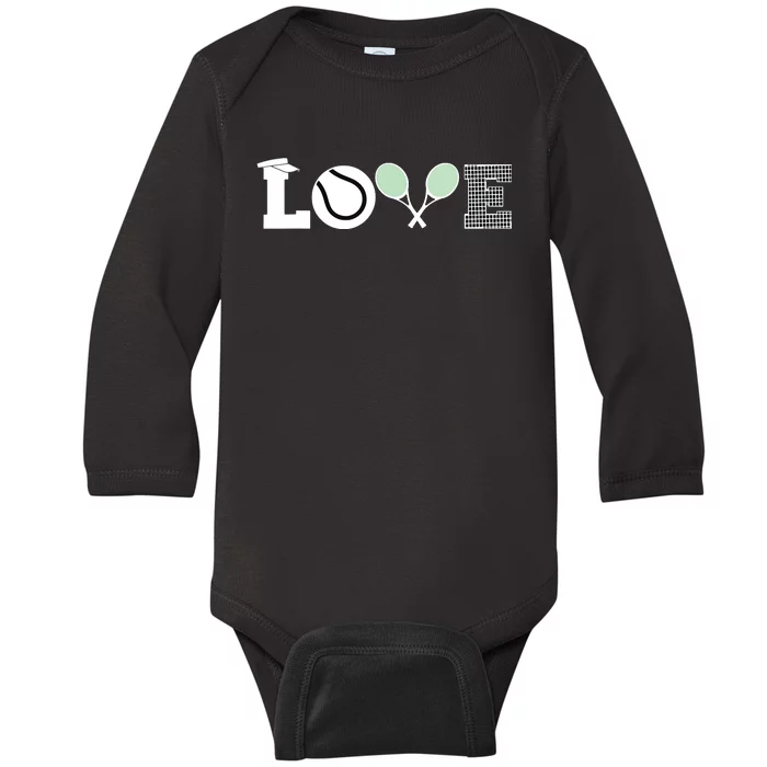 Tennis Love Tennis Fan Tennis Player Gift Tennis Lover Baby Long Sleeve Bodysuit