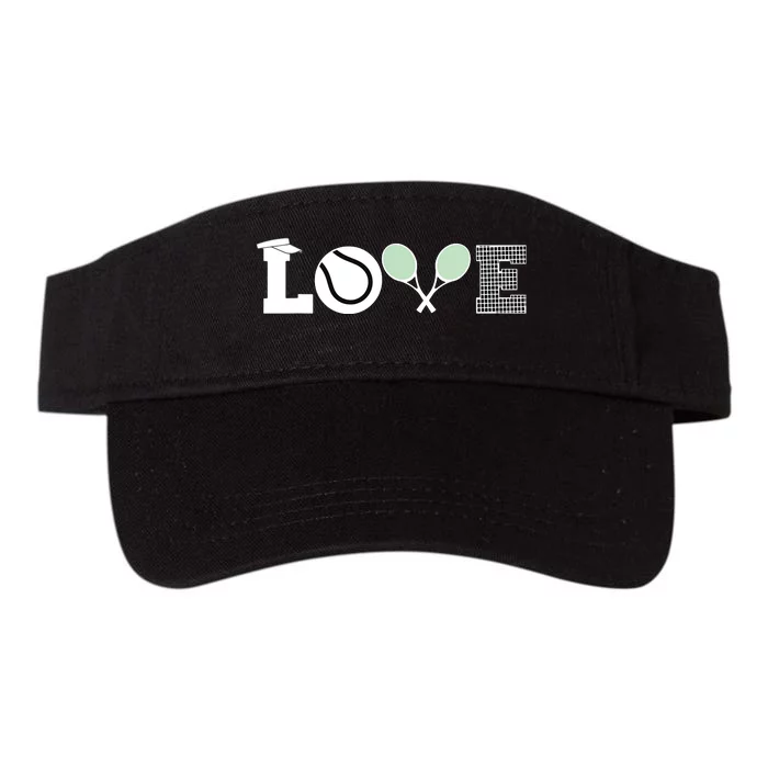 Tennis Love Tennis Fan Tennis Player Gift Tennis Lover Valucap Bio-Washed Visor