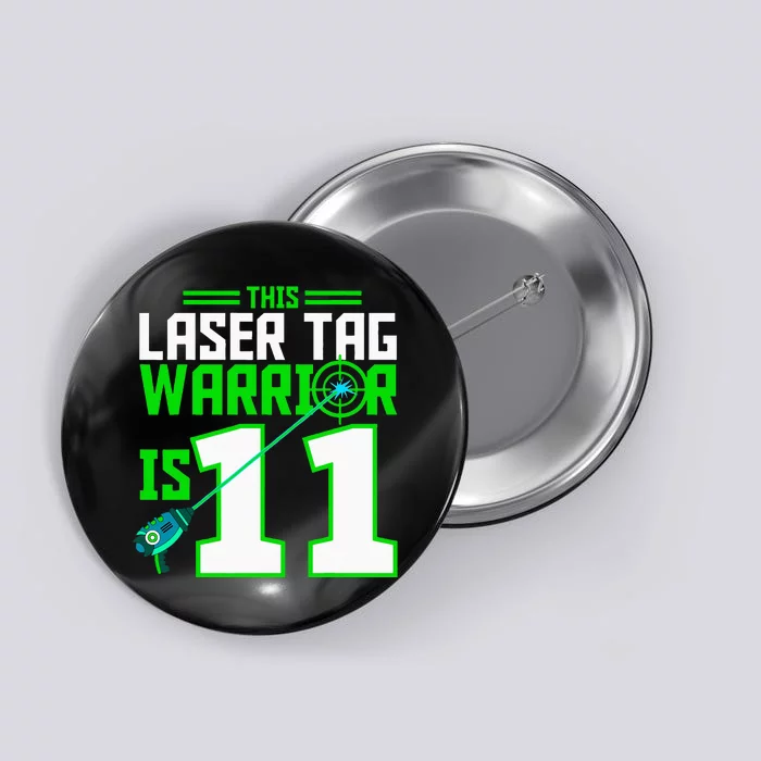 This Laser Tag Warrior Is 11 Gaming Birthday Party Button