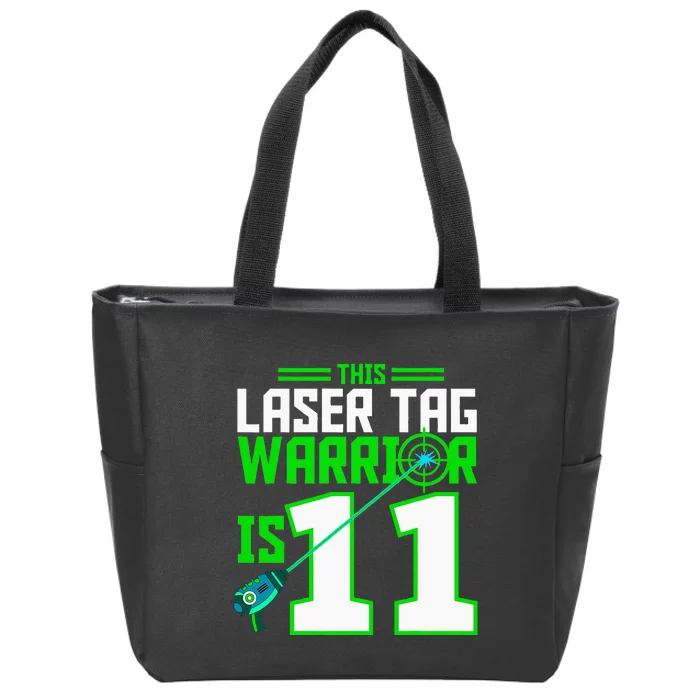 This Laser Tag Warrior Is 11 Gaming Birthday Party Zip Tote Bag