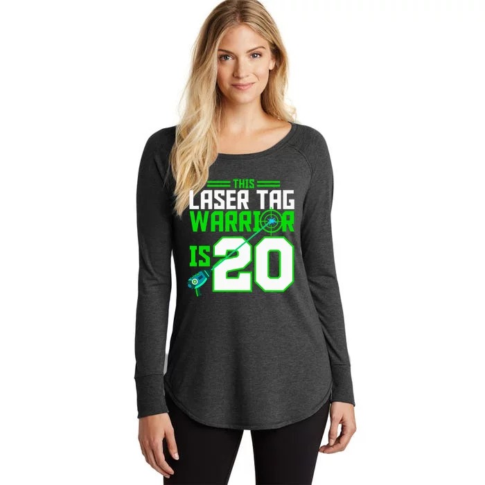 This Laser Tag Warrior Is 20 Gaming Birthday Party Women's Perfect Tri Tunic Long Sleeve Shirt