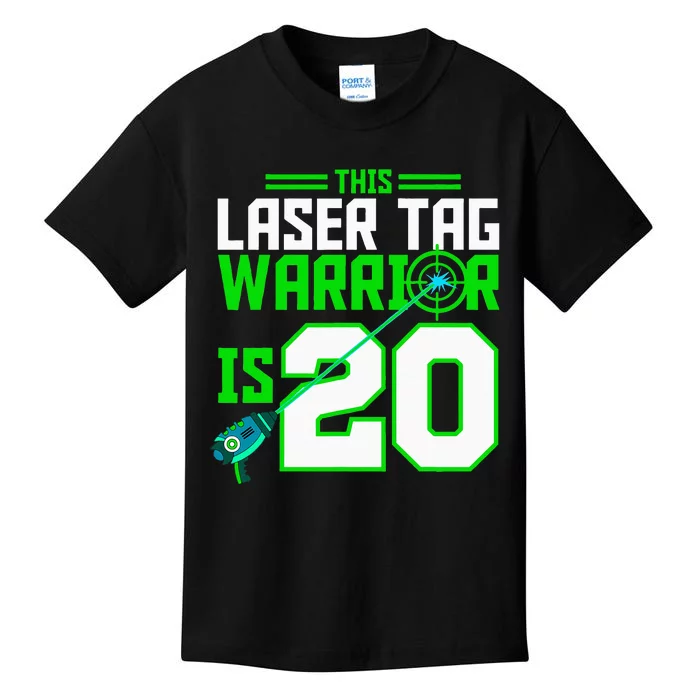 This Laser Tag Warrior Is 20 Gaming Birthday Party Kids T-Shirt