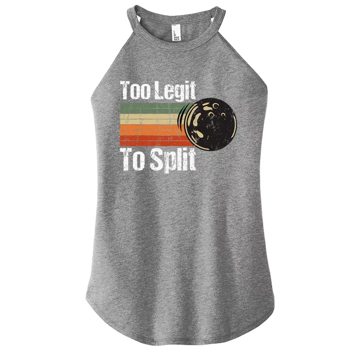 Too Legit To Split Funny Retro Bowling Team Unisex Blower Women’s Perfect Tri Rocker Tank