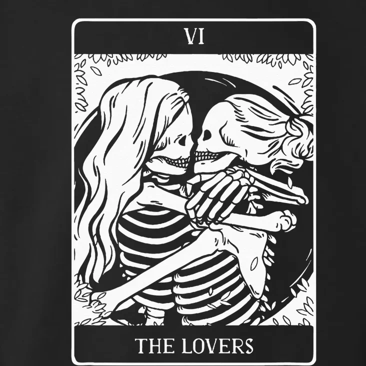 The Lovers Tarot Card Occult Goth Lesbian Skeleton Halloween Toddler Hoodie