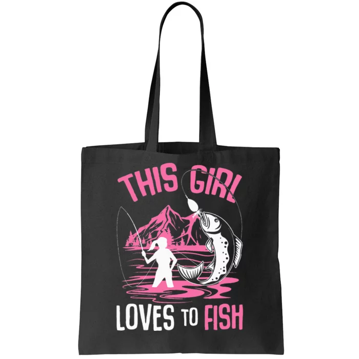 This  Loves To Fish Fishing  saying Tote Bag