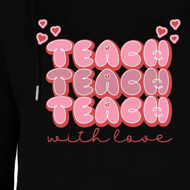 Teach Love Womens Funnel Neck Pullover Hood