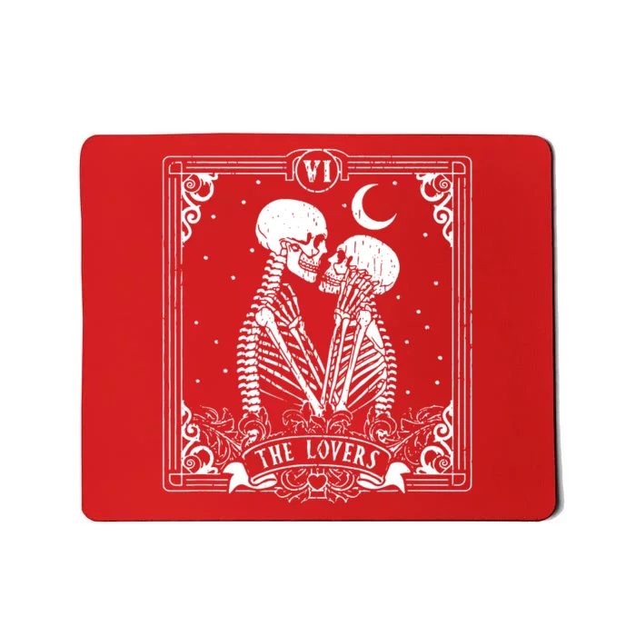 The Lovers Tarot Card Skeleton Great Mousepad