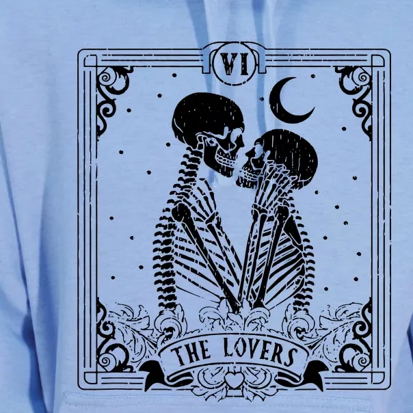 The Lovers Tarot Card Skeleton Great Unisex Surf Hoodie