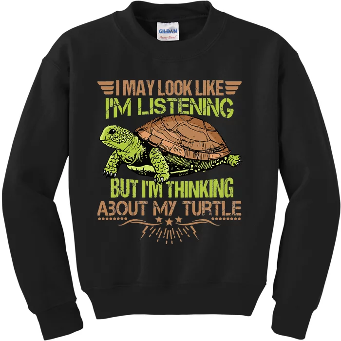 Turtle Lover Tortoise Turtle Owner Turtle Kids Sweatshirt