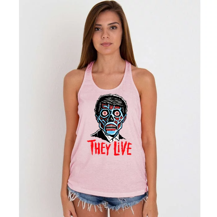 They Live!!! Women's Knotted Racerback Tank