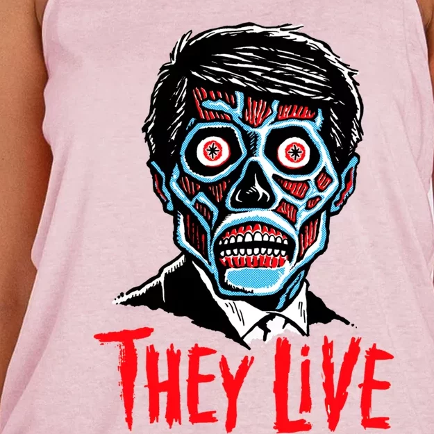 They Live!!! Women's Knotted Racerback Tank