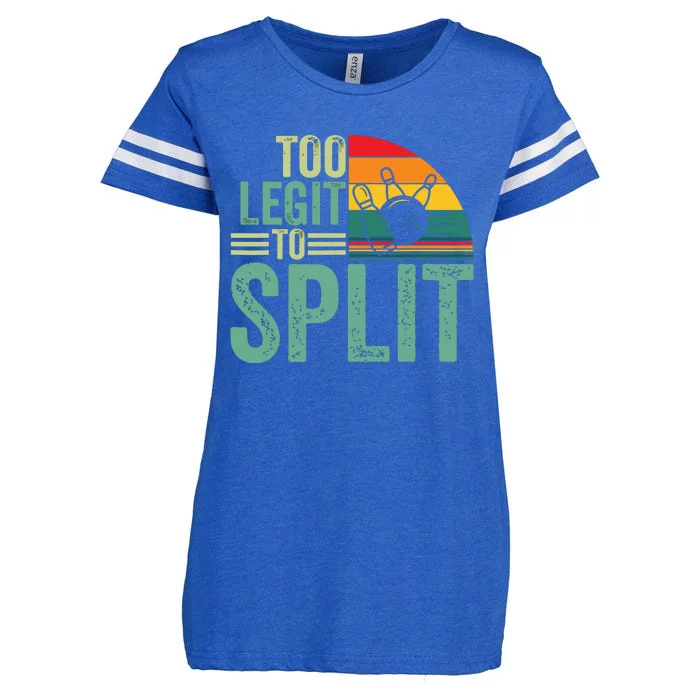 Too Ligit To Split, Funny Bowlers & Bowling Player Enza Ladies Jersey Football T-Shirt