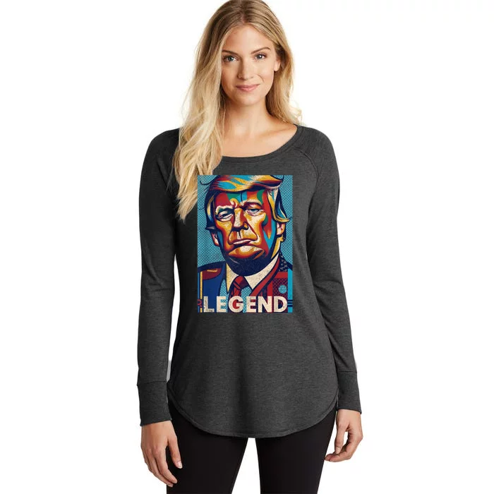 Trump Legend Tshirt Women's Perfect Tri Tunic Long Sleeve Shirt