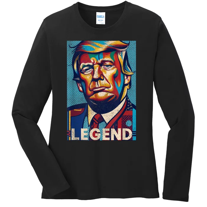 Trump Legend Tshirt Ladies Long Sleeve Shirt