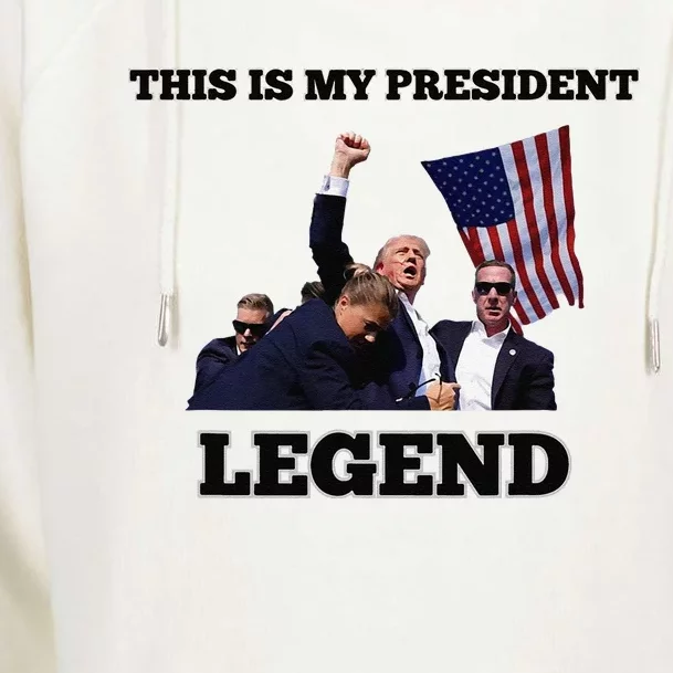 Trump Legend This Is My President Womens Funnel Neck Pullover Hood