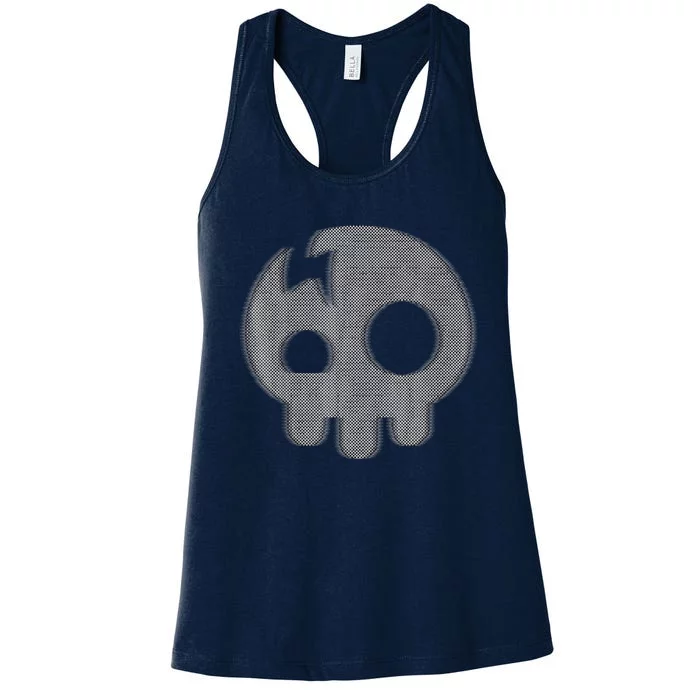 The Living Tombstone – Motion Blur Skull Women's Racerback Tank