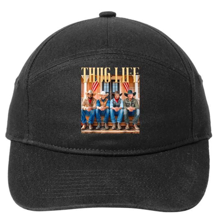 Thug Life Trump Vance Kennedy Elon 7-Panel Snapback Hat