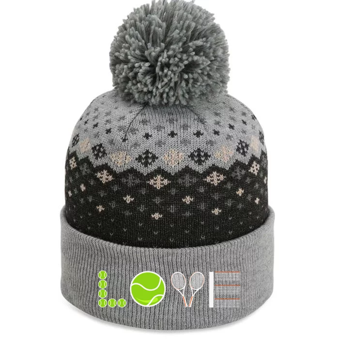 Tennis Love Tennis Fan Tennis Player Gift Tennis Lover The Baniff Cuffed Pom Beanie