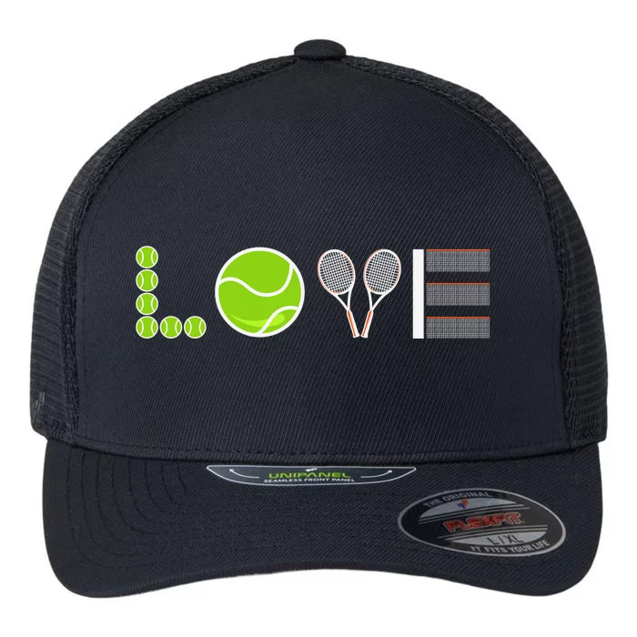 Tennis Love Tennis Fan Tennis Player Gift Tennis Lover Flexfit Unipanel Trucker Cap