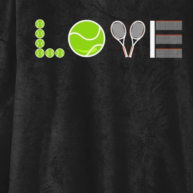 Tennis Love Tennis Fan Tennis Player Gift Tennis Lover Hooded Wearable Blanket