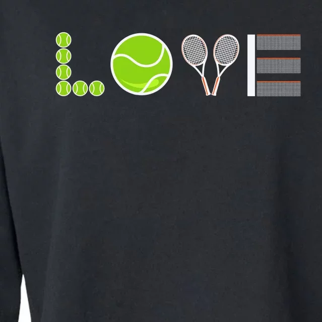 Tennis Love Tennis Fan Tennis Player Gift Tennis Lover Cropped Pullover Crew