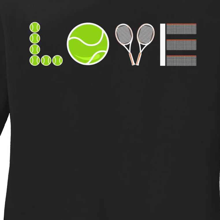 Tennis Love Tennis Fan Tennis Player Gift Tennis Lover Ladies Long Sleeve Shirt