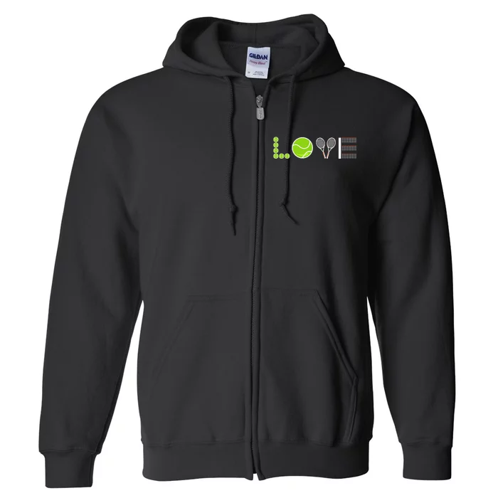 Tennis Love Tennis Fan Tennis Player Gift Tennis Lover Full Zip Hoodie