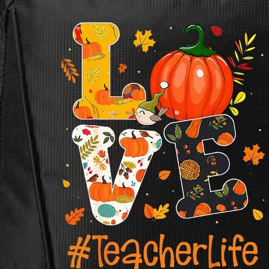 Thanksgiving Love Teacher Life Happy Fall Yall Autumn City Backpack