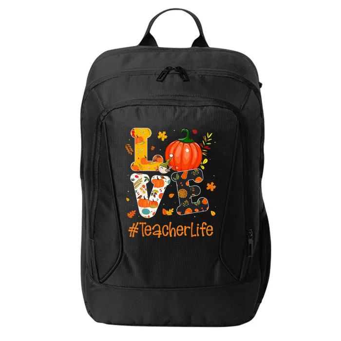 Thanksgiving Love Teacher Life Happy Fall Yall Autumn City Backpack