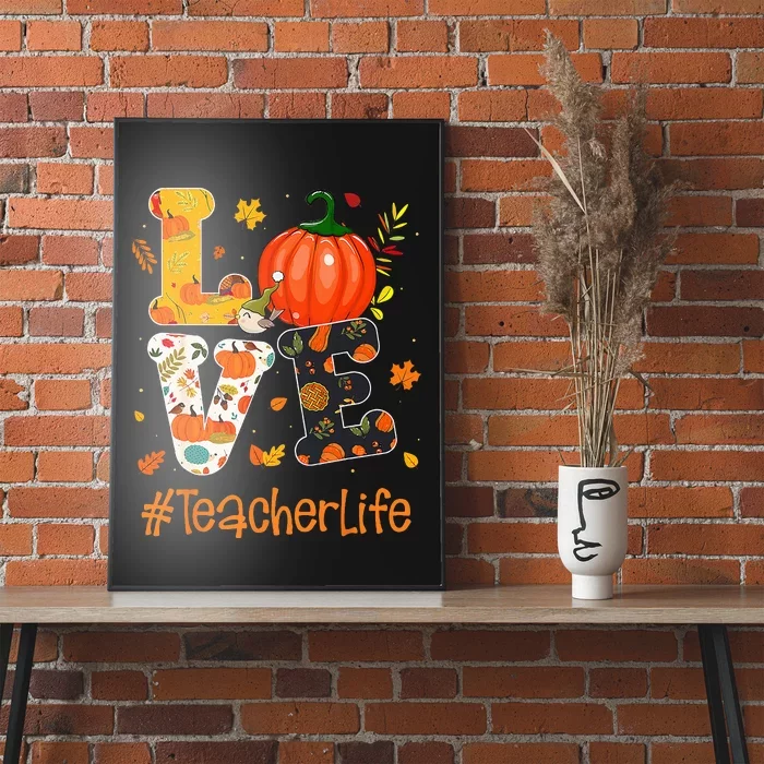 Thanksgiving Love Teacher Life Happy Fall Yall Autumn Poster