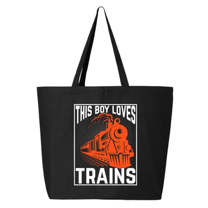 This  loves trains locomotives and wagon! boys train 25L Jumbo Tote