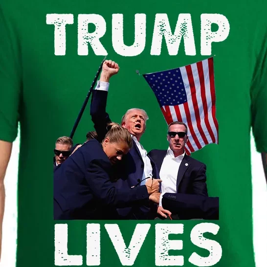 Trump Live Trump Shot Fist Pump Pajama Set