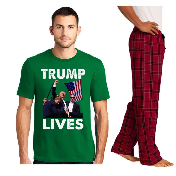 Trump Live Trump Shot Fist Pump Pajama Set