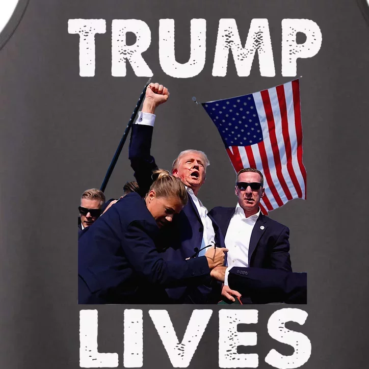 Trump Live Trump Shot Fist Pump Performance Tank