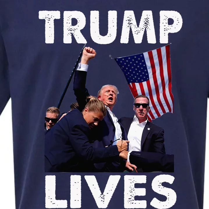 Trump Live Trump Shot Fist Pump Sueded Cloud Jersey T-Shirt