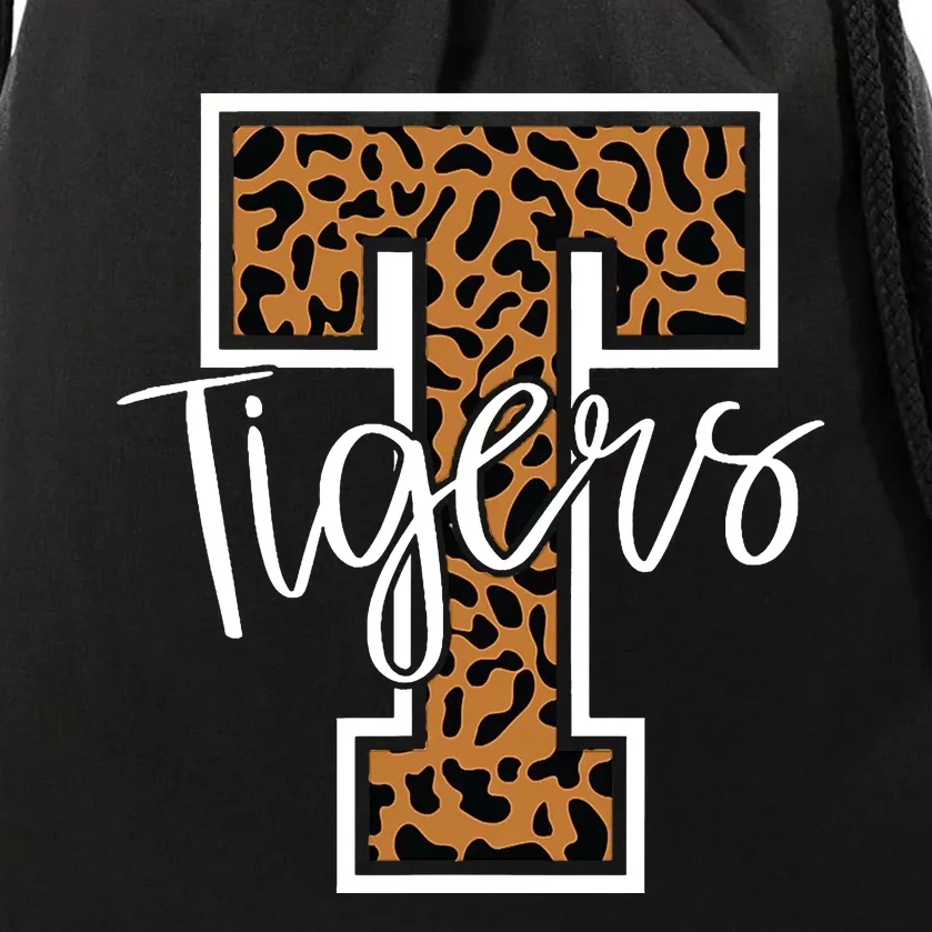 T Letter Tigers Drawstring Bag