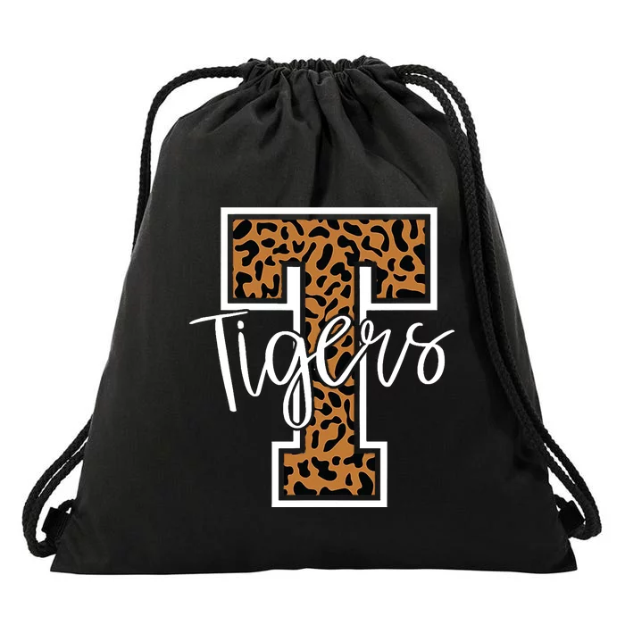 T Letter Tigers Drawstring Bag