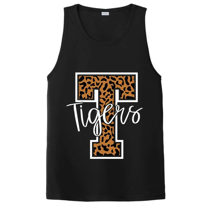 T Letter Tigers Performance Tank